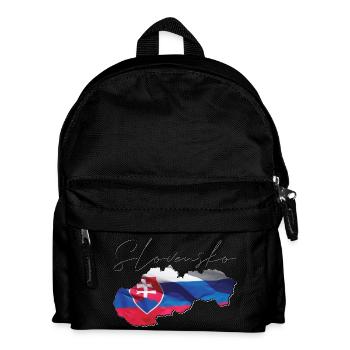 Slowakei Flagge in der Slowakei Landkarte SK - Kinder Rucksack - Schwarz - Vorne
