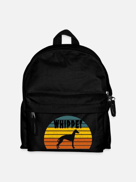 Whippet Silhouette' Cool Dog Whippet - Kinder Rucksack - Schwarz