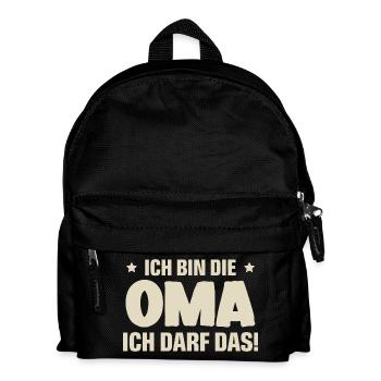 Oma - Kinder Rucksack - Schwarz - Vorne