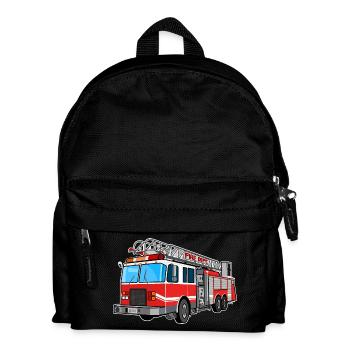 Fire brigade, fire engine, firefighter, extinguish - Kids' Backpack - black - Front