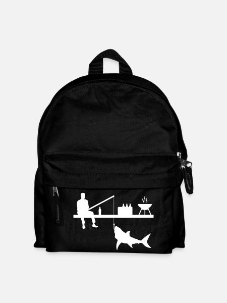 Angeln - Kinder Rucksack - Schwarz