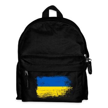 Hinweis Pinselstrich Ukraine - Kinder Rucksack - Schwarz - Vorne