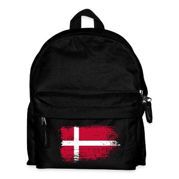 Grunge Dänische Flagge Druck - Kinder Rucksack - Schwarz - Vorne