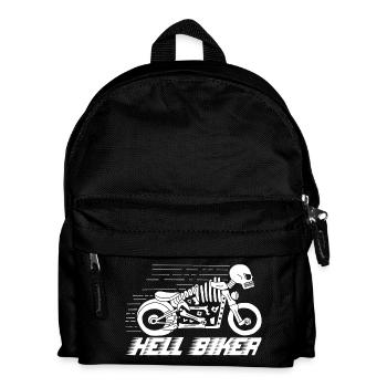 Motorcycle skeleton white - Kids' Backpack - black - Front