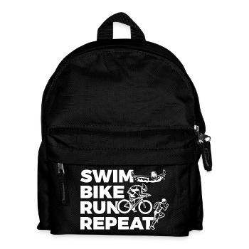 Swim Bike Run Repeat - Kinder Rucksack - Schwarz - Vorne