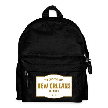 Crescent City New Orleans Emblem - Kinder Rucksack - Schwarz - Vorne