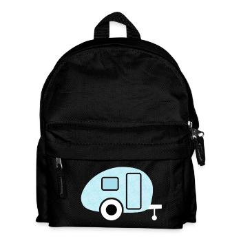 Caravan Schneeflocken Muster Camping Winter Fan - Kinder Rucksack - Schwarz - Vorne
