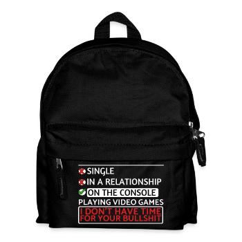 Gamer Single : Attitude réservée aux consoles - Sac à dos Enfant - noir - Devant