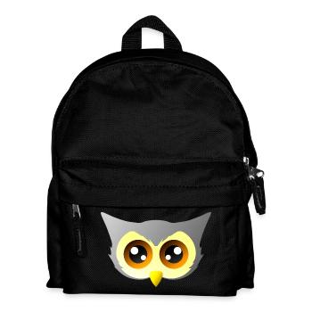 vögel closing, süßes eulengesicht - Kinder Rucksack - Schwarz - Vorne