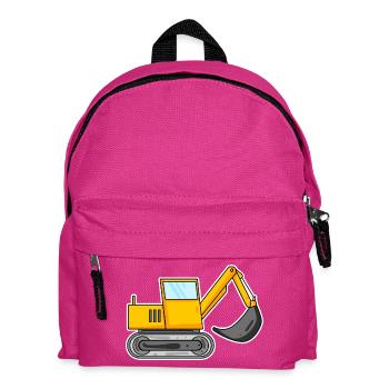 Excavator Construction Site Excavator Driver - Kids' Backpack - fuchsia - Front