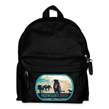 Przewalski's horses in the wild – Poland - Kids' Backpack - black - Front