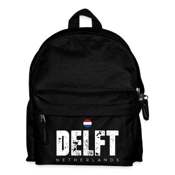 Delft Distressed Wordmark - Kids' Backpack - black - Front