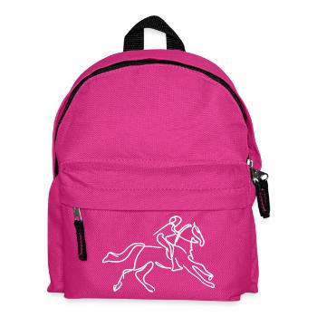Dessin d’équitation - Sac à dos Enfant - fuchsia - Devant