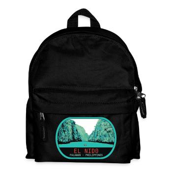 Vue panoramique d'El Nido ile de Palawan - Sac à dos Enfant - noir - Devant