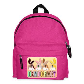 DÉMOCRATIE POUR ENFANTS - LAPINS - Sac à dos Enfant - fuchsia - Devant