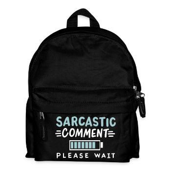 sarkastischer Humor Sarkasmus - Kinder Rucksack - Schwarz - Vorne