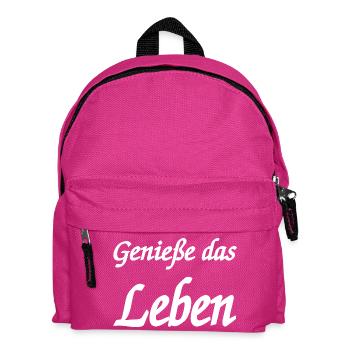 Leben - Kinder Rucksack - Fuchsia - Vorne