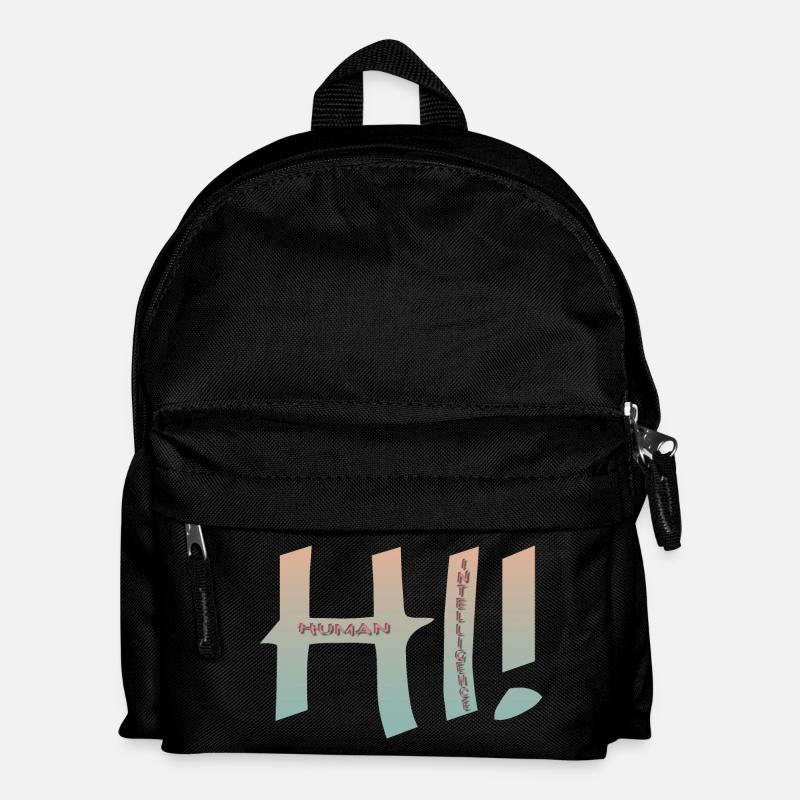 HALLO MENSCHLICHE INTELLIGENZ - Kinder Rucksack - Schwarz
