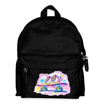 Skateboard mit Schuhe - Kinder Rucksack - Schwarz - Vorne