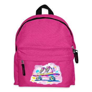 Skateboard with shoes - Kids' Backpack - fuchsia - Front