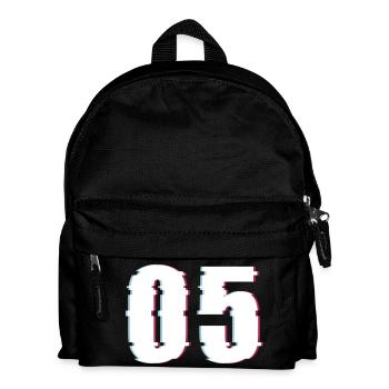 Cinq 5 Cinq 05 Nombre Effet Déformé Nombre - Sac à dos Enfant - noir - Devant