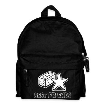 Sponge and Starfish - Best Friends Design - Kids' Backpack - black - Front