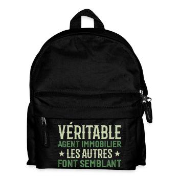 Real Estate Agent Gift Humor - Kids' Backpack - black - Front