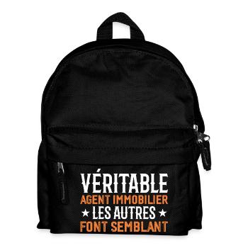Real Estate Agent Gift Humor - Kids' Backpack - black - Front