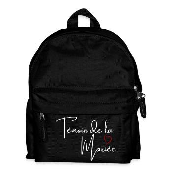 Témoin de la mariée cœur rouge - Sac à dos Enfant - noir - Devant