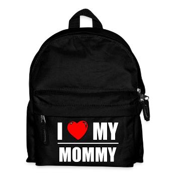 Schrift Design "I love my Mommy" - Kinder Rucksack - Schwarz - Vorne