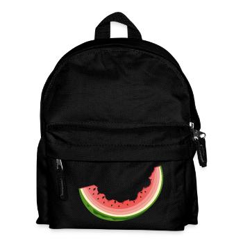 bitten watermelon as a funny summer motif - Kids' Backpack - black - Front