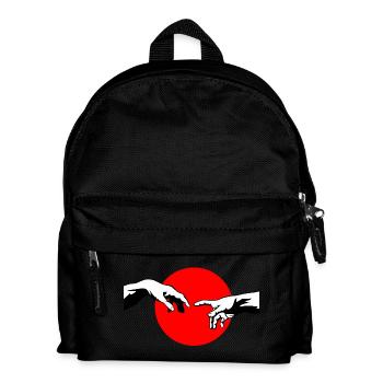 The Creation of Adam hands inspiration design - Kids' Backpack - black - Front