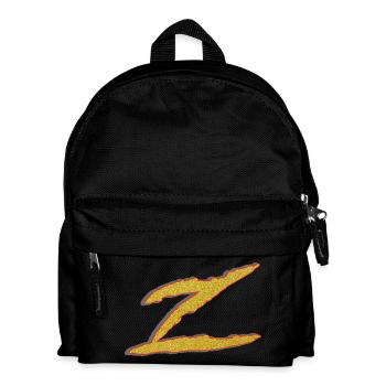 Goldener Z-Buchstabe - Kinder Rucksack - Schwarz - Vorne