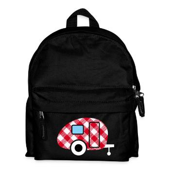 Caravane Caravane à carreaux motif Camping Fan - Sac à dos Enfant - noir - Devant