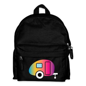 Caravan Caravan Gradient Camping Camper Fan - Kids' Backpack - black - Front