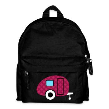Caravane Caravane Fleurs Camping Camper Motif Fan - Sac à dos Enfant - noir - Devant