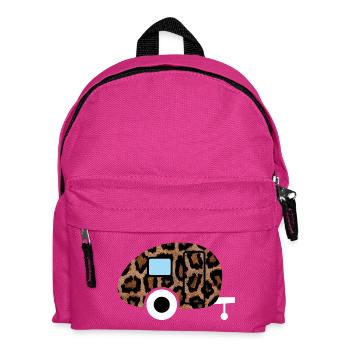 Caravane Wohnwagen Leopard Leolook Camping Retro - Sac à dos Enfant - fuchsia - Devant
