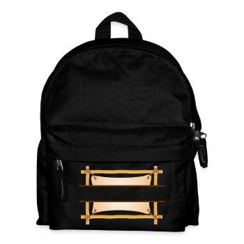 Bambusrahmen – Orientalischer Stil mit Ihrem Text - Kinder Rucksack - Schwarz - Vorne