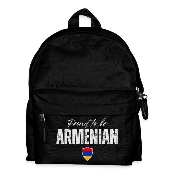 Stolzer Armenier, hergestellt in Armenien - Kinder Rucksack - Schwarz - Vorne
