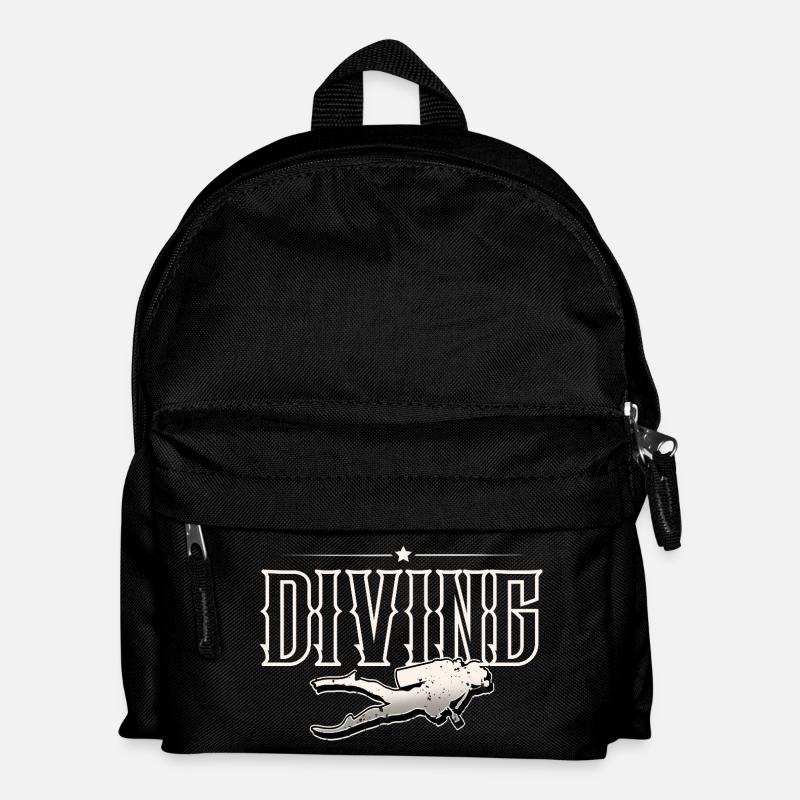Tauchen - Kinder Rucksack - Schwarz