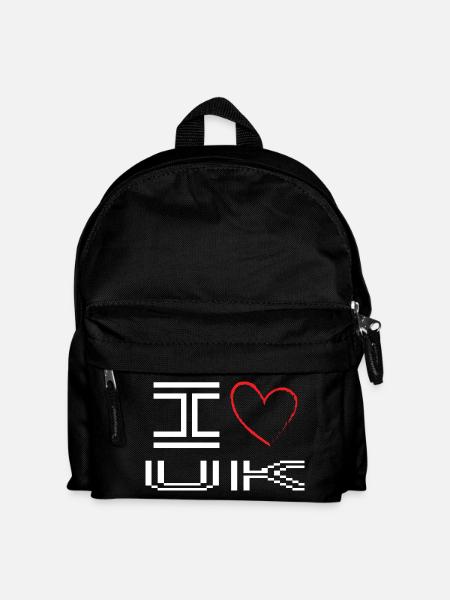 Conception d’amour de cœur pixélisé - Sac à dos Enfant - noir