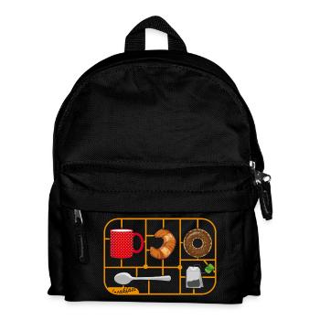 Kit petit-déjeuner avec tasse, croissant & Co - Sac à dos Enfant - noir - Devant