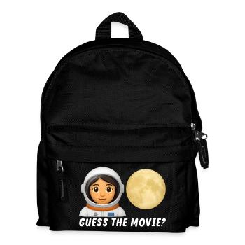Illustration d’astronaute et de pleine lune - Sac à dos Enfant - noir - Devant