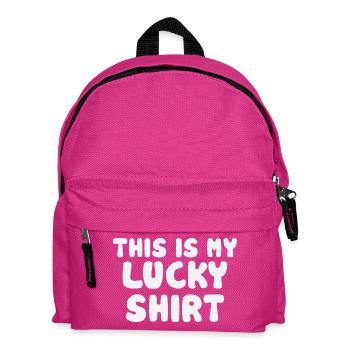 My Lucky Shirt Saying - Kids' Backpack - fuchsia - Front