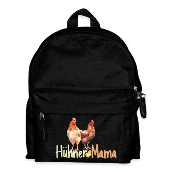 Hühner Mama Muttertag Mutterschaft Mama Elternteil - Kinder Rucksack - Schwarz - Vorne