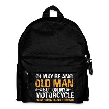 Moto vieil homme - Sac à dos Enfant - noir - Devant