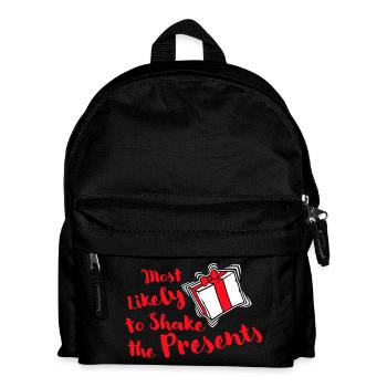 Most Likely to Shake the Presents Weihnachten Spaß - Kinder Rucksack - Schwarz - Vorne