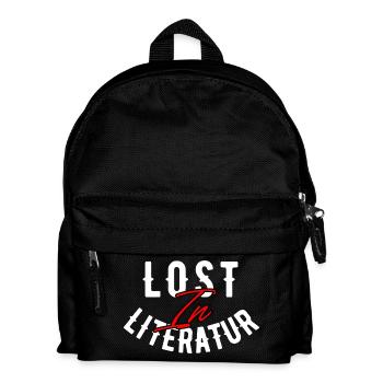 Typografie – Lost in Literature Design - Kinder Rucksack - Schwarz - Vorne