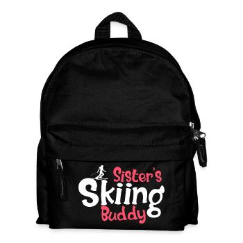 Funny Ski Lovers Graphic for Sisters - Kids' Backpack - black - Front