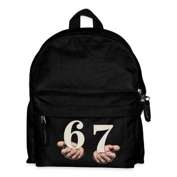 6-7 Gen Alpha Meme | Slang Humor Trend - Kids' Backpack - black - Front